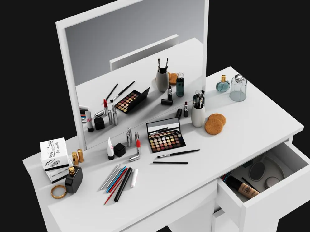 Toaletka ALEKSANDRA 1 biały mat z lustrem | MIRAT. w stylu SKANDYNAWSKI kolekcja