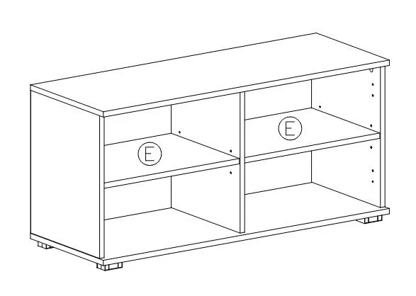 Szafka na buty CLIF ST-100 dąb artisan/biała z półkami I sklep meblowy MIRAT. styl SKANDYNAWSKI kolekcja CLIF