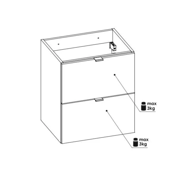 Szafka pod umywalkę NOVA OAK 82-50-2S 50cm dąb coast evoke wisząca I sklep meblowy MIRAT. styl SKANDYNAWSKI
