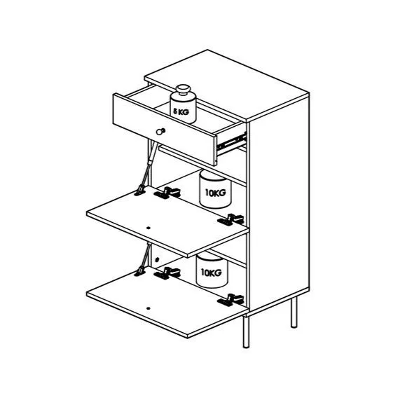 Szafka na buty ELLEN 1S2K kaszmir klapowa I sklep meblowy MIRAT. styl GLAMOUR, RYFLOWANY kolekcja ELLEN