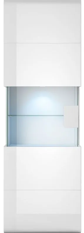 Witryna wisząca TOLEDO 1D biała połysk HELVETIA | MIRAT. w stylu GLAMOUR kolekcja