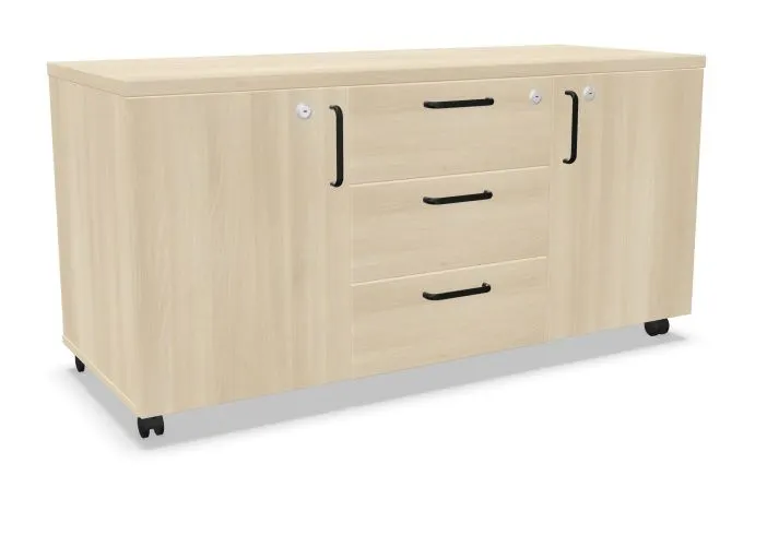 Komoda biurowa EASY SPACE MOB akacjowa z zamkiem I sklep meblowy MIRAT.