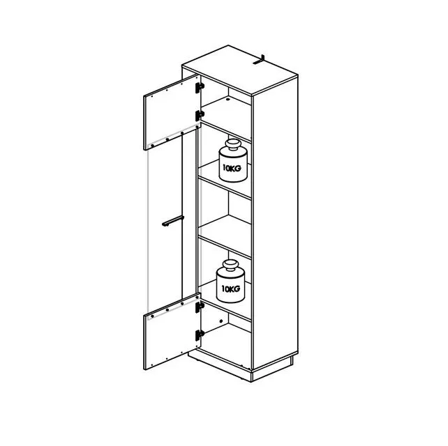 Witryna BRONX 1D 60cm dąb/czarna przeszklona I sklep meblowy MIRAT. styl SKANDYNAWSKI