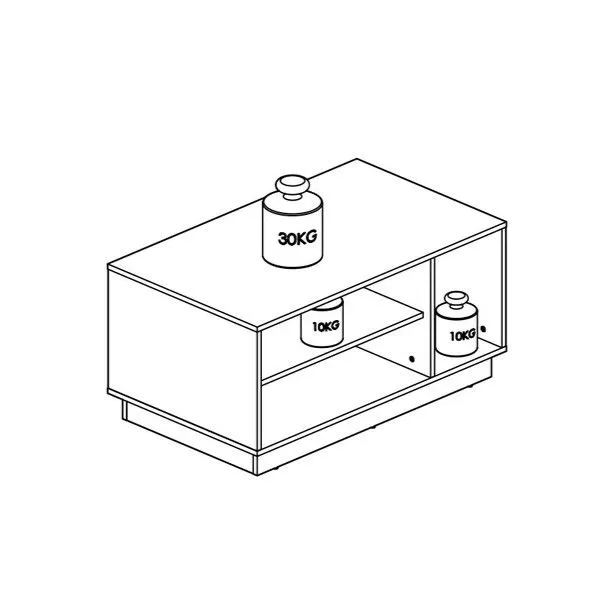 Stolik kawowy BRONX 90cm dąb/czarny z otwartymi półkami I sklep meblowy MIRAT. styl SKANDYNAWSKI kolekcja BRONX