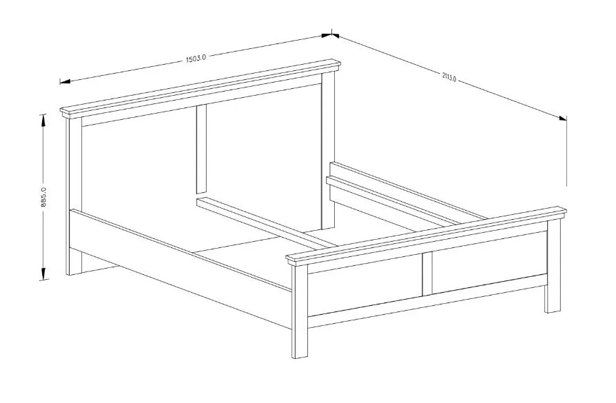 Łóżko EVORA 140x200 zielone/dąb lefkas drewniane I sklep meblowy MIRAT. styl SKANDYNAWSKI kolekcja EVORA