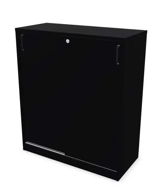 Szafka biurowa przesuwna EASY SPACE CABINET S 3-OH 100cm czarna zamykana I sklep meblowy MIRAT.