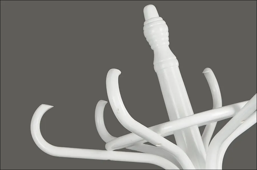 Wieszak drewniany WDR-1 biały stojący na kurtki | MIRAT. styl VINTAGE