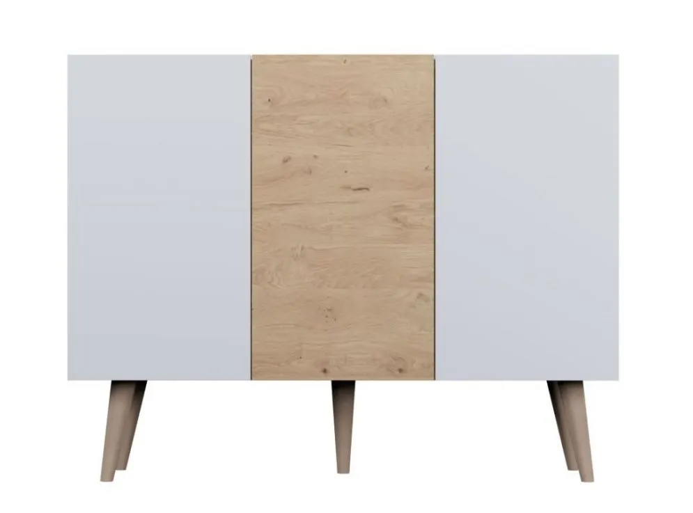 Komoda TORONTO dąb artisan/biała w stylu skandynawskim I sklep meblowy MIRAT. styl SKANDYNAWSKI kolekcja TORONTO