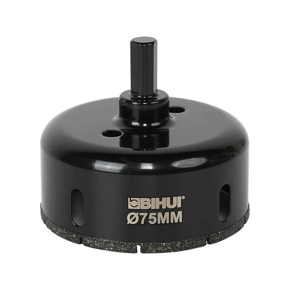 Otwornica diamentowa BIHUI 75mm z trzpieniem 6,25mm | MIRAT.