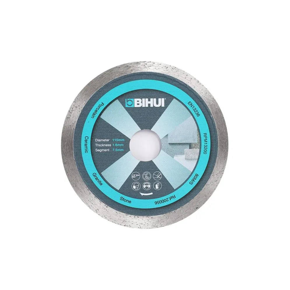 Tarcza diamentowa BIHUI 115mm do cięcia na sucho/mokro | MIRAT.