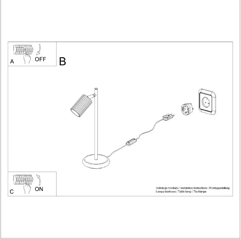 Lampa biurkowa KARBON ochra czerwona ryflowana designerska | sklep MIRAT kolekcja karbon