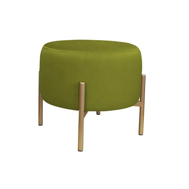 Pufa WILFRED MG VELVET oliwkowa /złota aksamitna | MIRAT. styl GLAMOUR