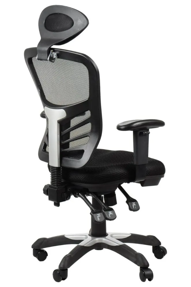 Fotel biurowy HG-0001H czarny ergonomiczny do biura | MIRAT.