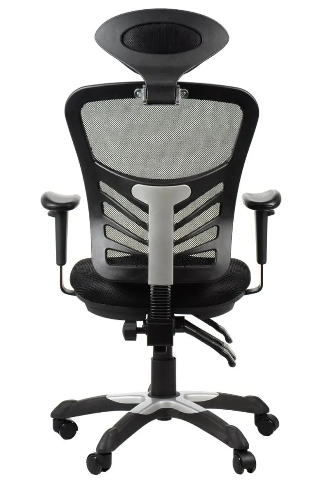 Fotel biurowy HG-0001H czarny ergonomiczny do biura | MIRAT.