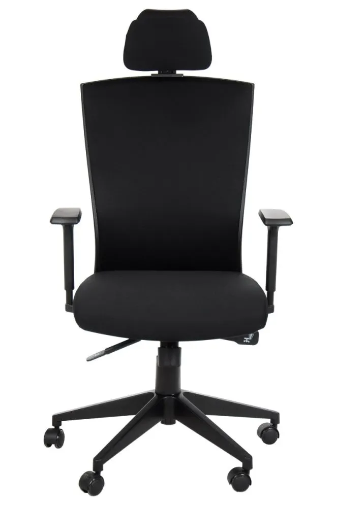 Fotel biurowy HG-0004F czarny ergonomiczny do biura | MIRAT.