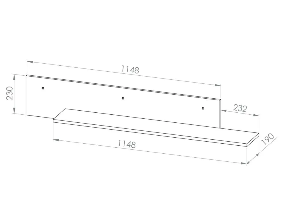 Półka BIANKA 138 sosna śnieżna ścienna do salonu I sklep meblowy MIRAT. styl SKANDYNAWSKI kolekcja BIANKA
