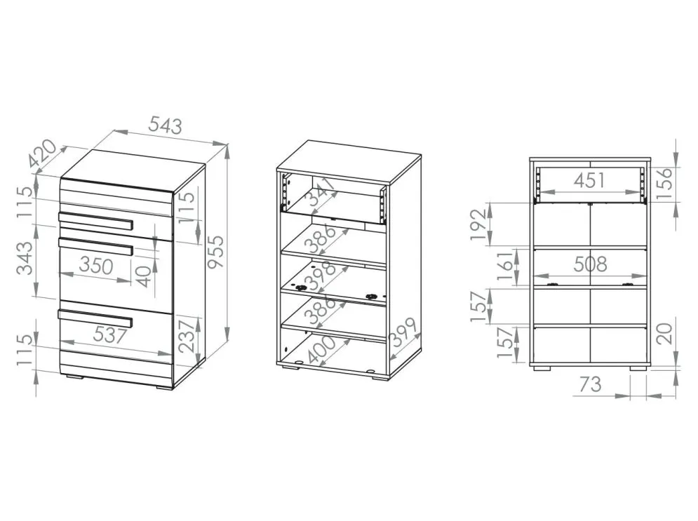 Szafka na buty BIANKA 1S2D sosna śnieżna/szara polskiej produkcji I sklep meblowy MIRAT. styl SKANDYNAWSKI kolekcja BIANKA