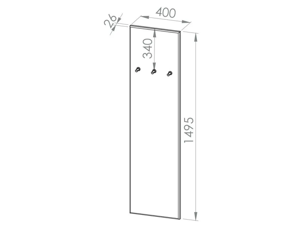 Wieszak tapicerowany do przedpokoju BIANKA antracyt panel ścienny I sklep meblowy MIRAT. styl SKANDYNAWSKI kolekcja BIANKA
