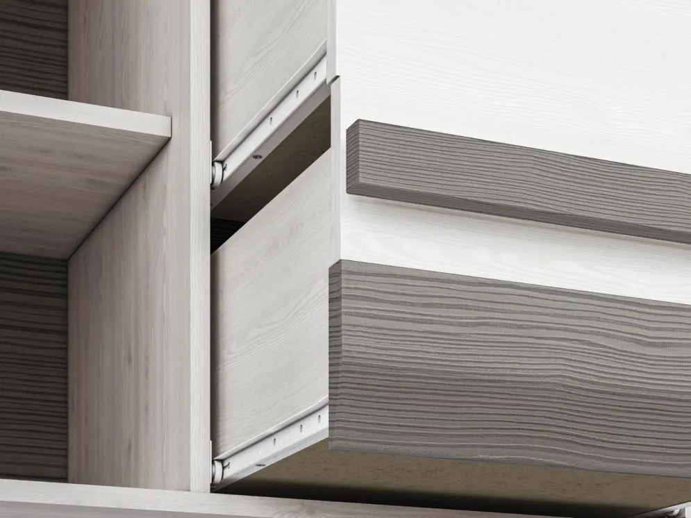 Komoda BIANKA 2D4S 138 sosna śnieżna/szara w stylu skandynawskim I sklep meblowy MIRAT. styl SKANDYNAWSKI kolekcja BIANKA