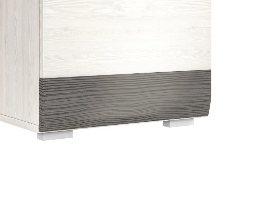 Biurko BIANKA sosna śnieżna/szare z półką na klawiaturę I sklep meblowy MIRAT. styl SKANDYNAWSKI kolekcja BIANKA