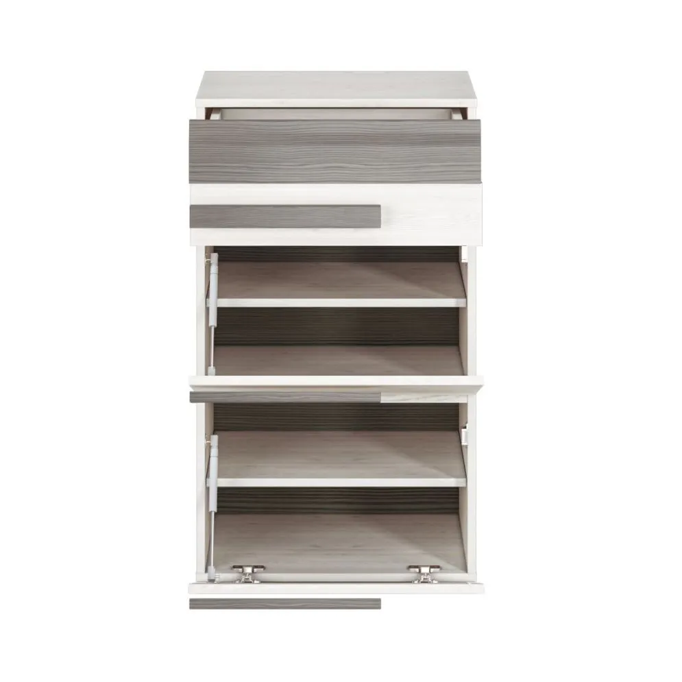 Szafka na buty BIANKA 1S2D sosna śnieżna/szara polskiej produkcji I sklep meblowy MIRAT. styl SKANDYNAWSKI kolekcja BIANKA