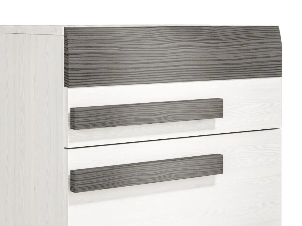 Szafka na buty BIANKA 1S2D sosna śnieżna/szara polskiej produkcji I sklep meblowy MIRAT. styl SKANDYNAWSKI kolekcja BIANKA