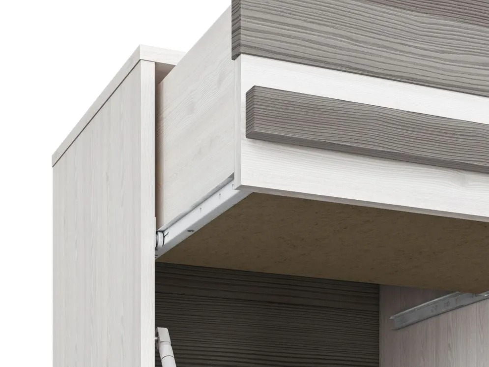 Szafka na buty BIANKA 1S2D sosna śnieżna/szara polskiej produkcji I sklep meblowy MIRAT. styl SKANDYNAWSKI kolekcja BIANKA