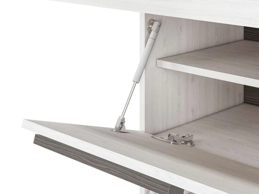 Szafka na buty BIANKA 1S2D sosna śnieżna/szara polskiej produkcji I sklep meblowy MIRAT. styl SKANDYNAWSKI kolekcja BIANKA