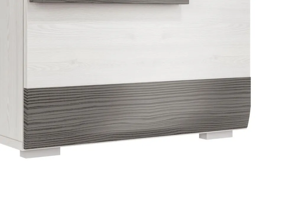 Szafka na buty BIANKA 1S2D sosna śnieżna/szara polskiej produkcji I sklep meblowy MIRAT. styl SKANDYNAWSKI kolekcja BIANKA