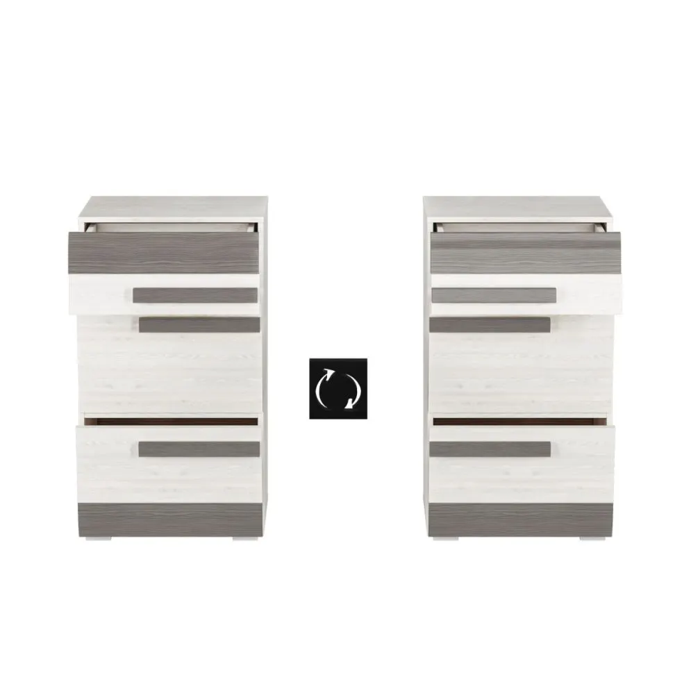 Szafka na buty BIANKA 1S2D sosna śnieżna/szara polskiej produkcji I sklep meblowy MIRAT. styl SKANDYNAWSKI kolekcja BIANKA