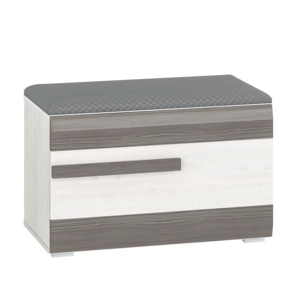 Szafka na buty BIANKA 1D sosna śnieżna/szara do korytarza I sklep meblowy MIRAT. styl SKANDYNAWSKI kolekcja BIANKA