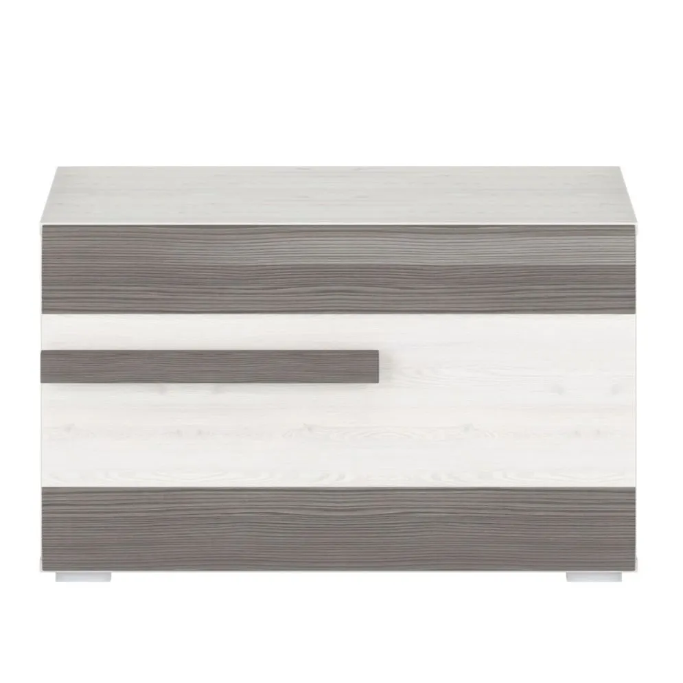 Szafka na buty BIANKA 1D sosna śnieżna/szara do korytarza I sklep meblowy MIRAT. styl SKANDYNAWSKI kolekcja BIANKA