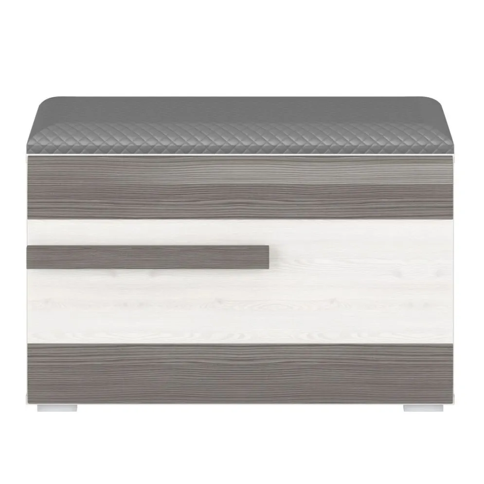 Szafka na buty BIANKA 1D sosna śnieżna/szara do korytarza I sklep meblowy MIRAT. styl SKANDYNAWSKI kolekcja BIANKA