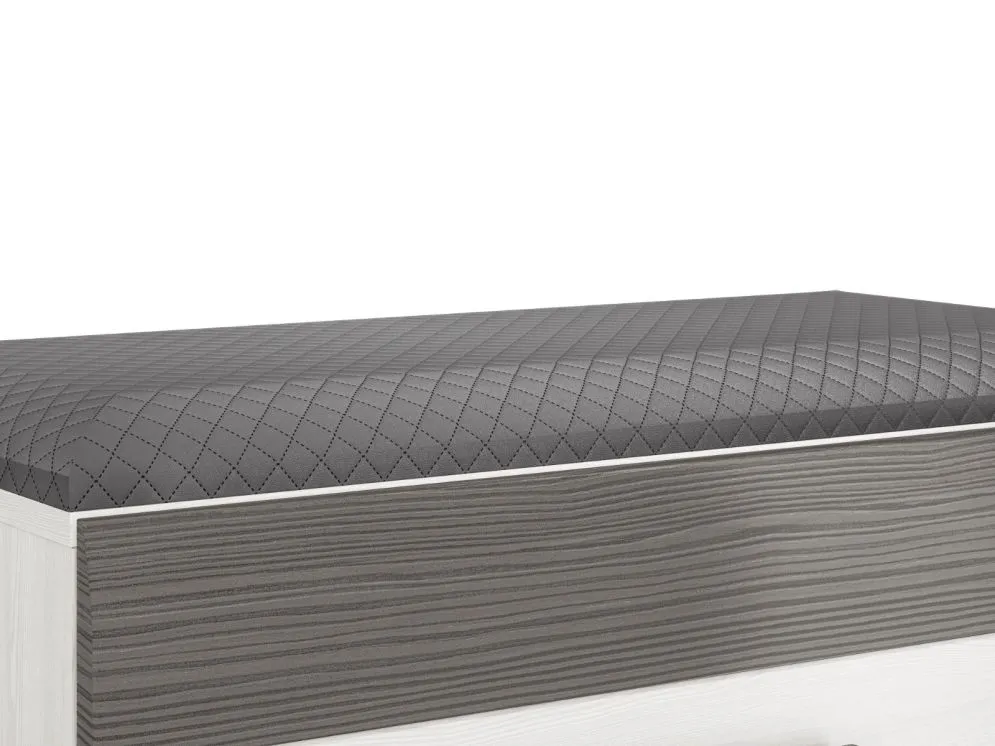 Szafka na buty BIANKA 1D sosna śnieżna/szara do korytarza I sklep meblowy MIRAT. styl SKANDYNAWSKI kolekcja BIANKA