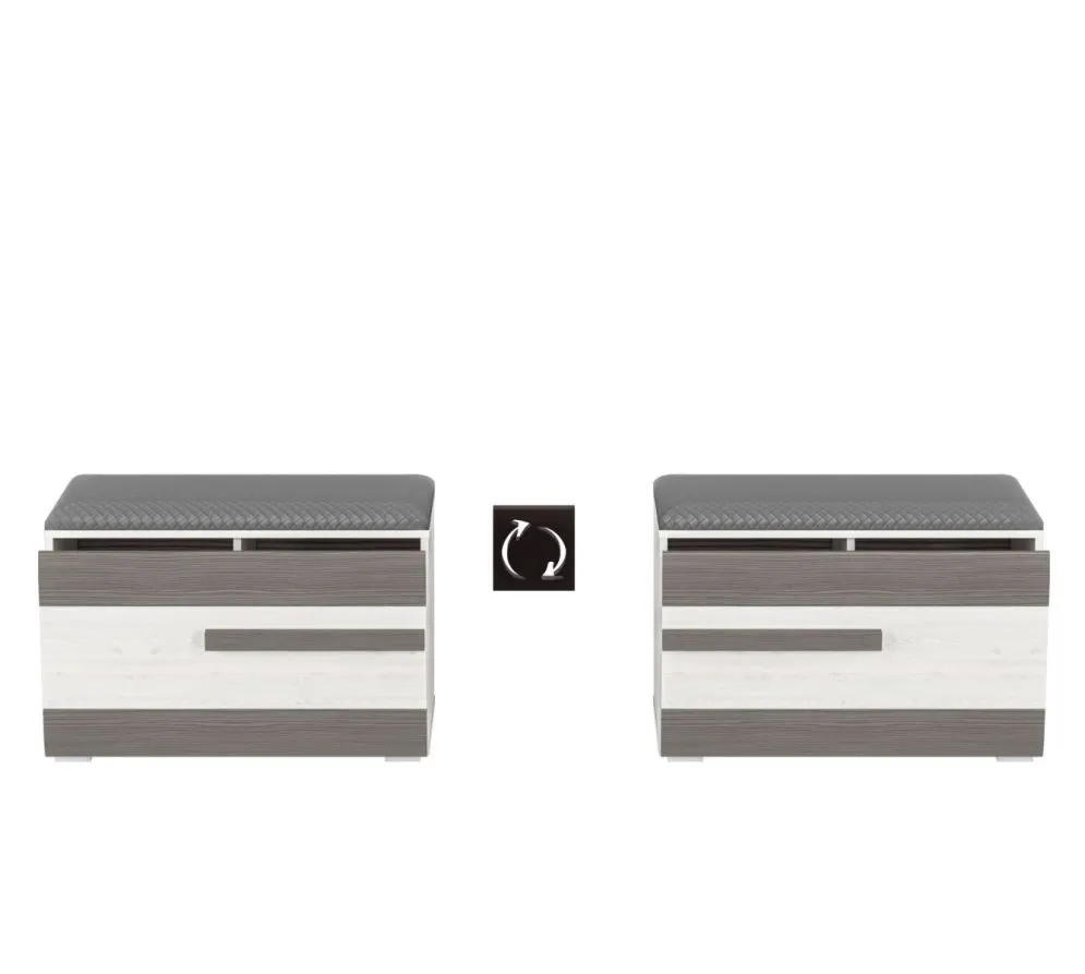 Szafka na buty BIANKA 1D sosna śnieżna/szara do korytarza I sklep meblowy MIRAT. styl SKANDYNAWSKI kolekcja BIANKA