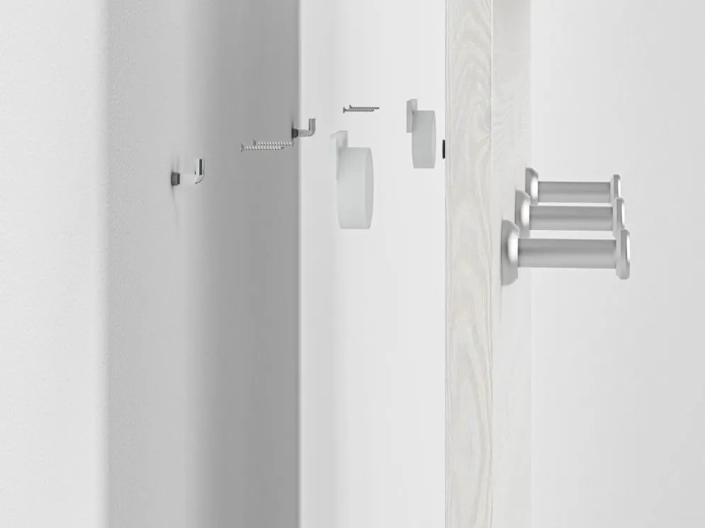 Wieszak do przedpokoju BIANKA sosna śnieżna/szary polskiej produkcji I sklep meblowy MIRAT. styl SKANDYNAWSKI kolekcja BIANKA