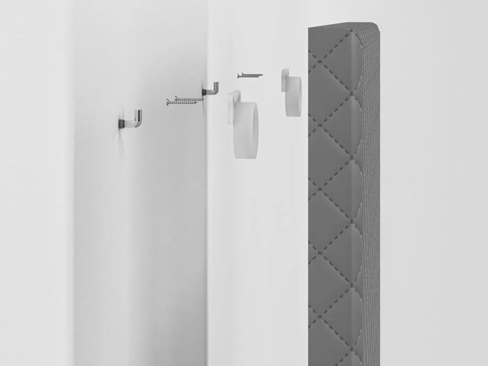 Wieszak tapicerowany do przedpokoju BIANKA antracyt panel ścienny I sklep meblowy MIRAT. styl SKANDYNAWSKI kolekcja BIANKA