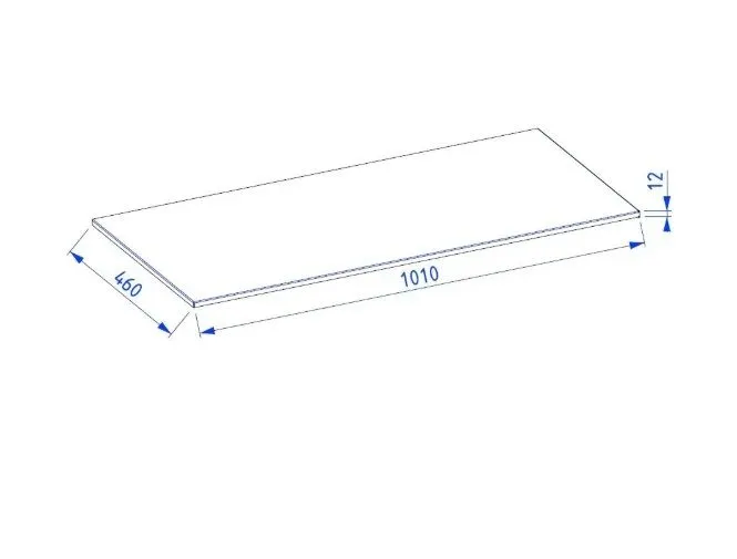 Blat łazienkowy kompaktowy 100 cm czarny struktura kamienia | MIRAT