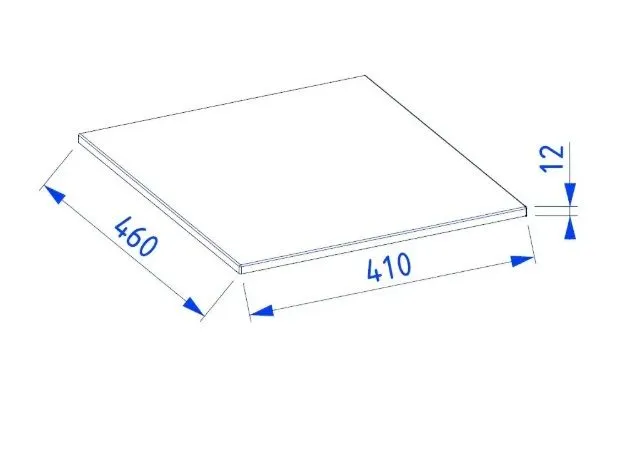 Krótki blat łazienkowy kompaktowy 40 cm czarny struktura kamienia | MIRAT