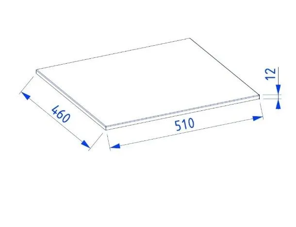 Wodoodporny blat łazienkowy kompaktowy 50 cm biały struktura kamienia | MIRAT