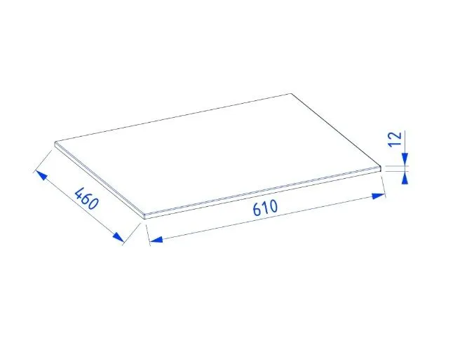 Blat łazienkowy kompaktowy 60 cm biały struktura kamienia trwały | MIRAT