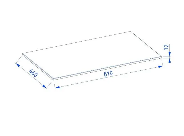 Solidny blat łazienkowy kompaktowy 80 cm czarny struktura kamienia | MIRAT