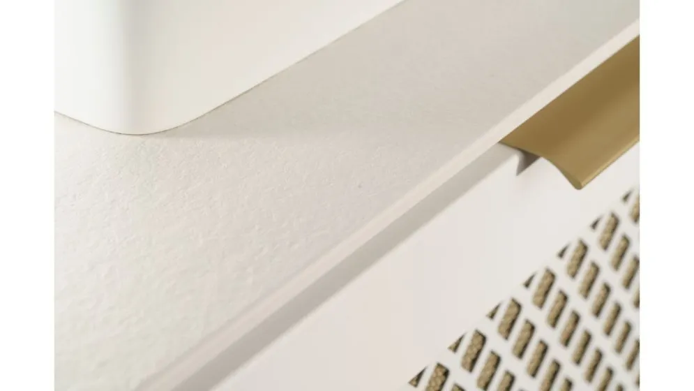 Ażurowa szafka pod umywalkę CHIC 60 cm czarna półmat ze złotymi dodatkami | MIRAT