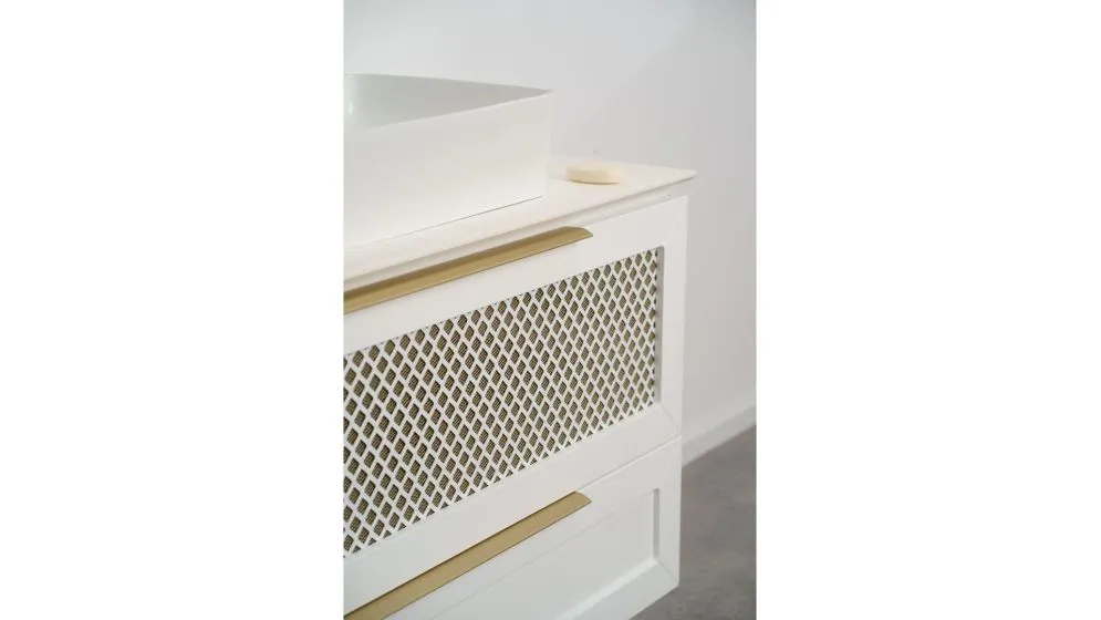 Szafka pod umywalkę CHIC 80 cm czarna półmat z szufladami| MIRAT