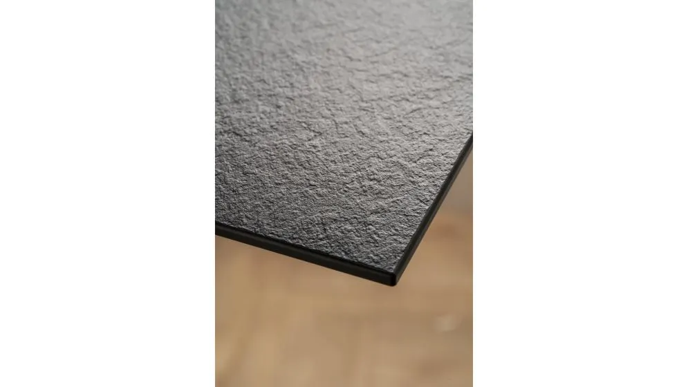 Blat łazienkowy kompaktowy 60 cm czarny z fazą 45° solidny | MIRAT