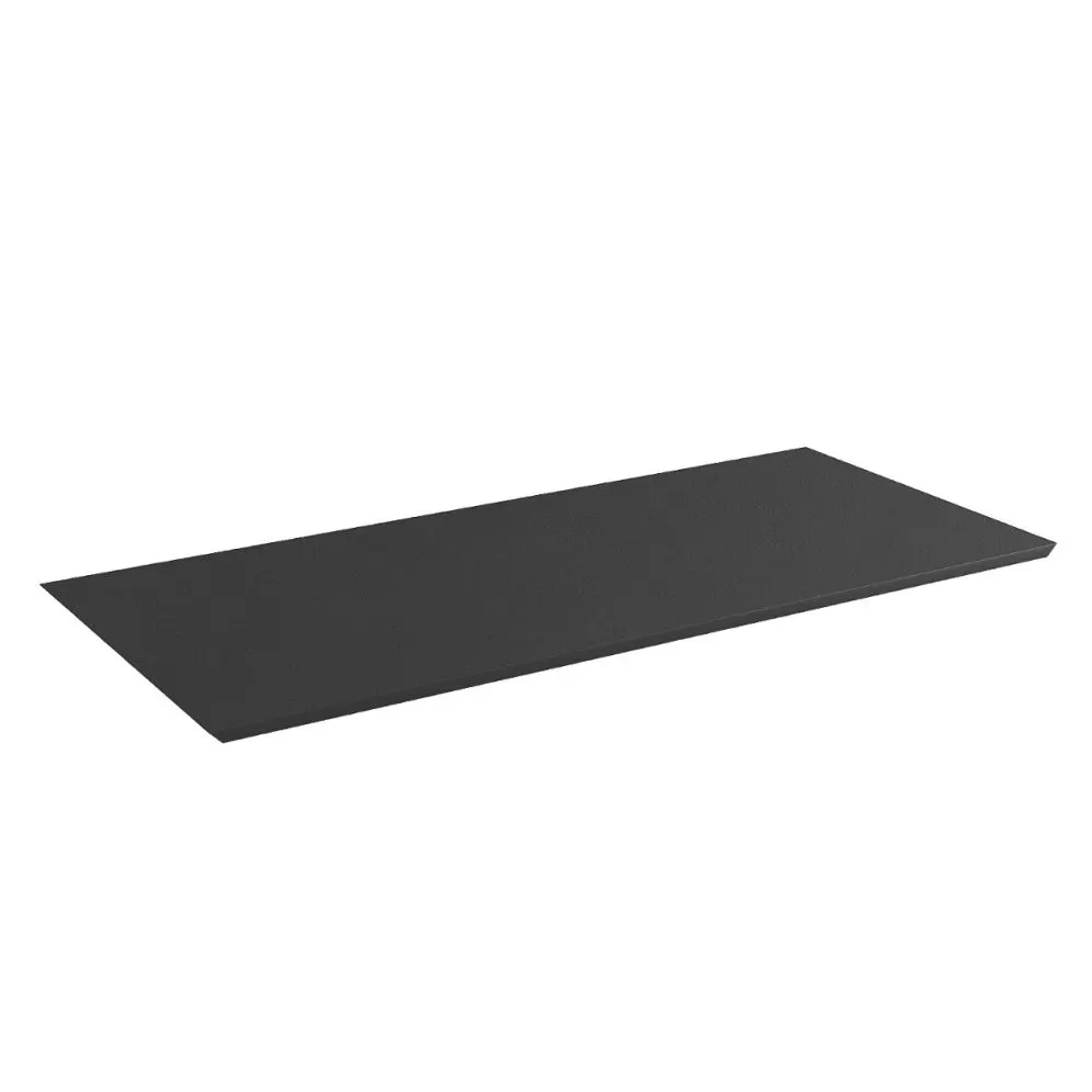 Blat łazienkowy kompaktowy 80 cm czarny z fazą 45° strukturalny | MIRAT