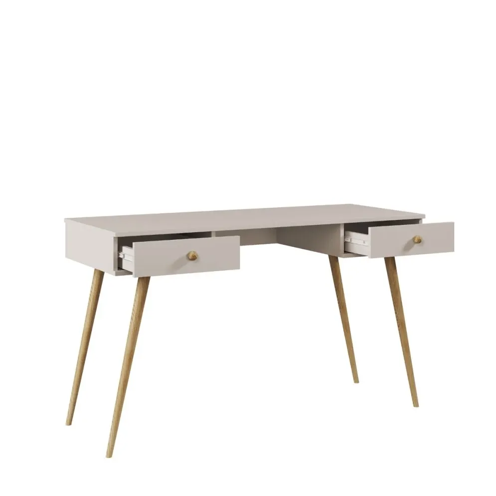 Biurko LEBEL kaszmirowe z szufladami I sklep meblowy MIRAT. styl SKANDYNAWSKI kolekcja LEBEL