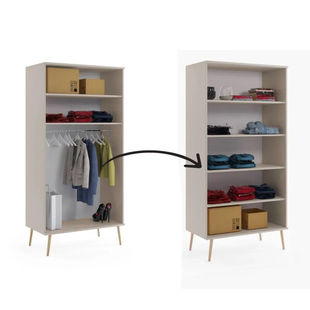 Szafa LEBEL z drążkiem 100cm kaszmirowa w stylu boho I sklep meblowy MIRAT. styl SKANDYNAWSKI kolekcja LEBEL