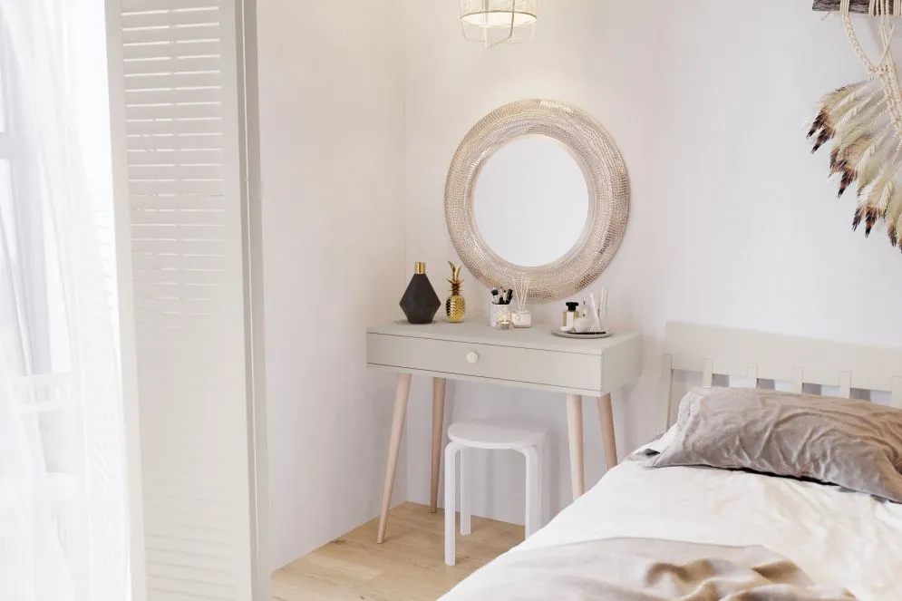 Konsola LEBEL kaszmirowa z szufladą I sklep meblowy MIRAT. styl SKANDYNAWSKI kolekcja LEBEL