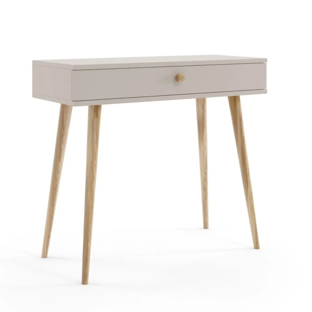 Konsola LEBEL kaszmirowa z szufladą I sklep meblowy MIRAT. styl SKANDYNAWSKI kolekcja LEBEL